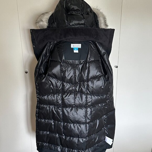 Columbia Winter Parka Jacket Women's Size XS Black Long Insulated Removable Hood - Picture 9 of 12